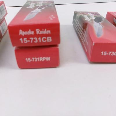 Set of 9 New Apache Raider Pocket Knives #28