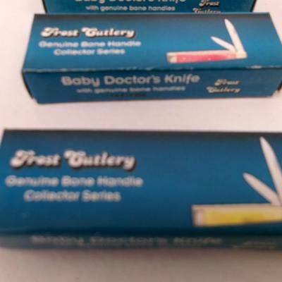 Set of 10 New B Pocket Baby Doctor's & Steel Warrior Pocket Knives Frost Cutlery #30
