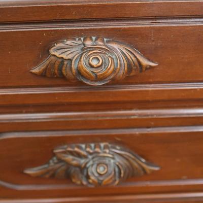 Victorian Walnut Solid Mirrored Dresser by Continental Furniture