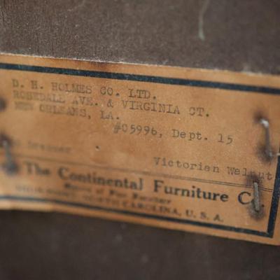 Victorian Walnut Solid Mirrored Dresser by Continental Furniture
