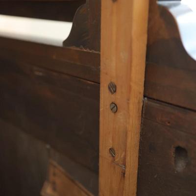 Victorian Walnut Solid Mirrored Dresser by Continental Furniture