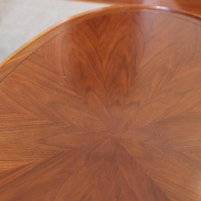 Oval Wood Coffee Table with Lower Shelf