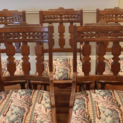 Five Eastlake Walnut Side Chairs