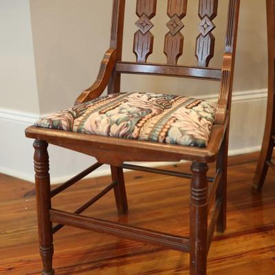 Five Eastlake Walnut Side Chairs
