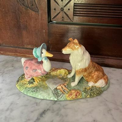 UD771 Beatrix Potter, John Beswick Signed "Kep And Jemima" Limited Edition