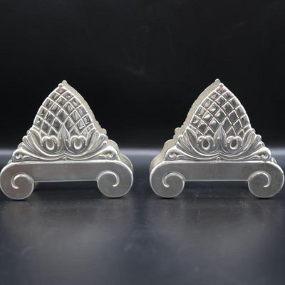 Vintage Sheffield Silver Co. Serving Caddies. Silver Plated Pineapple Pattern
