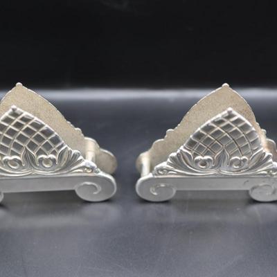 Vintage Sheffield Silver Co. Serving Caddies. Silver Plated Pineapple Pattern