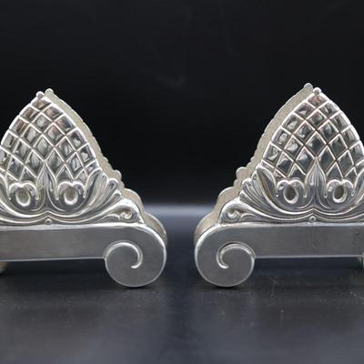 Vintage Sheffield Silver Co. Serving Caddies. Silver Plated Pineapple Pattern