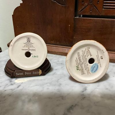 UD779 Beatrix Potter "Sweet Peter Rabbit" With Stand & "The Pig Had A Bit Of Meat"