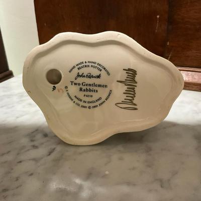 UD781 Beatrix Potter "Two Gentleman Rabbits" Signed Michael Doulton