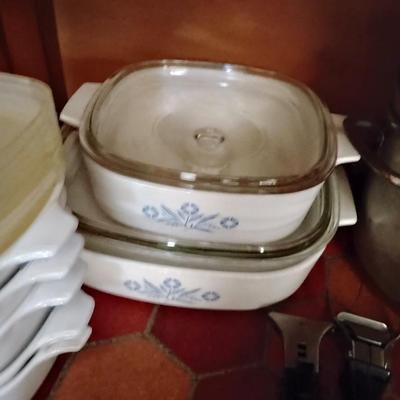 Vintage Corningware Blue Cornflower Print