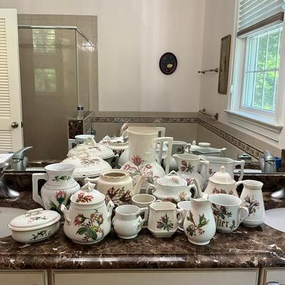 MB788 Antique Ironstone & Porcelain Moss Rose Set