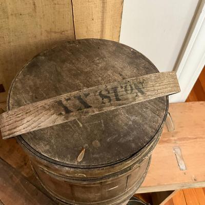 D804 Cheese Box, Wood Crate Wall Shelf & Firkin Bucket With Handle