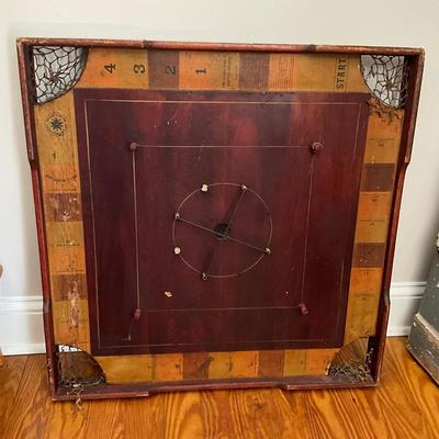 D808 Antique Crokinole Combination Game Board