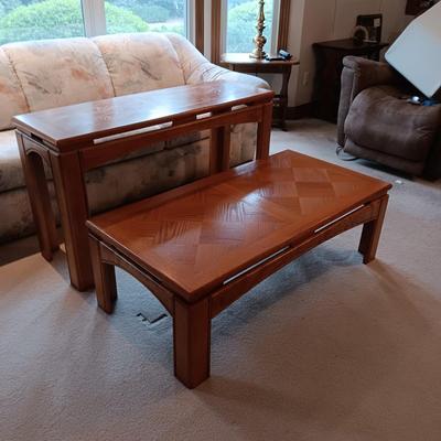 SOFA TABLE AND MATCHING COFFEE TABLE
