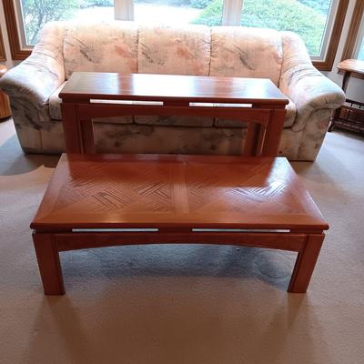 SOFA TABLE AND MATCHING COFFEE TABLE
