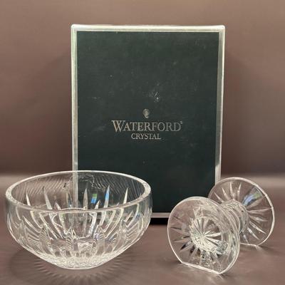 LOT 3D: Waterford Crystal Collection 1 Bowl, Candle Stick Holder & More