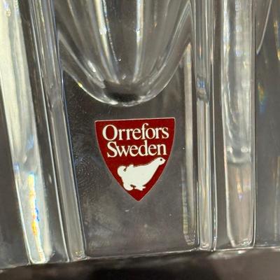 LOT 4D: Vintage Orrefors Crystal Bowls & Vase