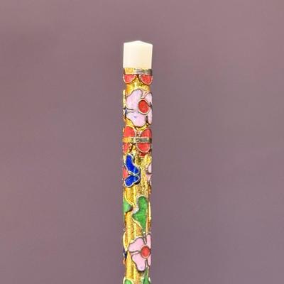 LOT 8D: Noritake Sylvia China Set, Vintage Chinese Cloisonne Chopsticks & More