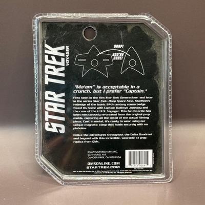 LOT 9P: Star Trek Collectibles - 1998 Star Trek Communicator In Open Box, Playing Cards In Tin, Badge & More