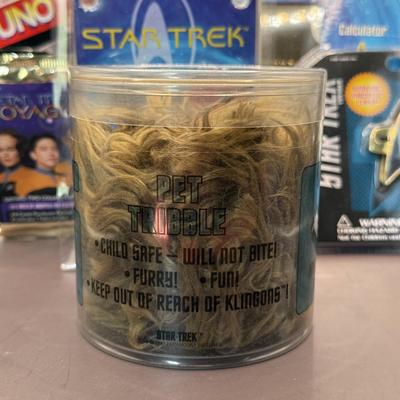 LOT 9P: Star Trek Collectibles - 1998 Star Trek Communicator In Open Box, Playing Cards In Tin, Badge & More