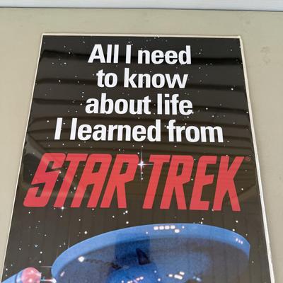 LOT 11P: Star Trek Decor - Wall Clocks, Poster, Framed Print & More