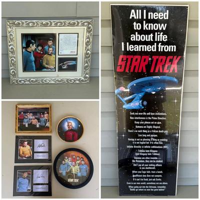 LOT 11P: Star Trek Decor - Wall Clocks, Poster, Framed Print & More