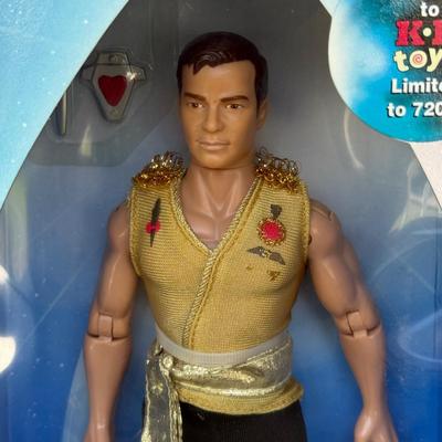 LOT 12P: Vintage Star Trek 12 Inch Captain Kirk Model Kit & Playmates Toys Action Figures