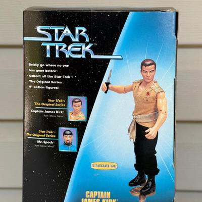 LOT 12P: Vintage Star Trek 12 Inch Captain Kirk Model Kit & Playmates Toys Action Figures