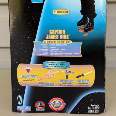 LOT 12P: Vintage Star Trek 12 Inch Captain Kirk Model Kit & Playmates Toys Action Figures