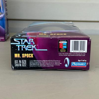 LOT 12P: Vintage Star Trek 12 Inch Captain Kirk Model Kit & Playmates Toys Action Figures