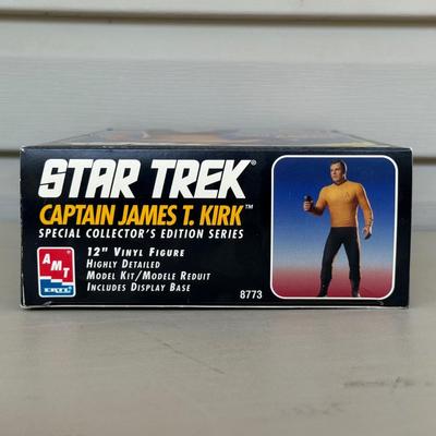 LOT 12P: Vintage Star Trek 12 Inch Captain Kirk Model Kit & Playmates Toys Action Figures