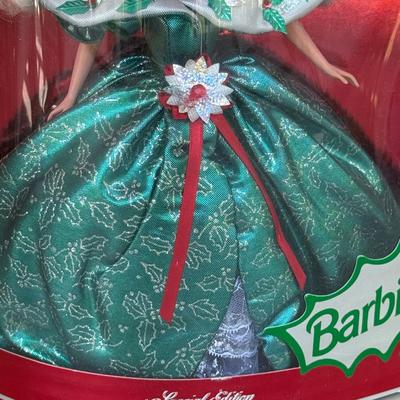LOT 15P: NRFB Mattel Happy Holidays Barbie Dolls - 50304, 14103 & 20200