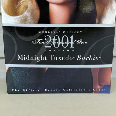 LOT 16P: NRFB Mattel Barbie Dolls - 2001 Midnight Tuxedo Barbie 28796 & Cafe Society Barbie 18892