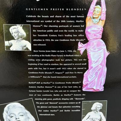 LOT 17P: NRFB Mattel Barbie Doll Marilyn Monroe Collection - The Seven Year Itch 17155, Gentlemen Prefer Blondes 17452 & 17451