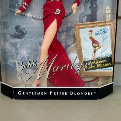 LOT 17P: NRFB Mattel Barbie Doll Marilyn Monroe Collection - The Seven Year Itch 17155, Gentlemen Prefer Blondes 17452 & 17451