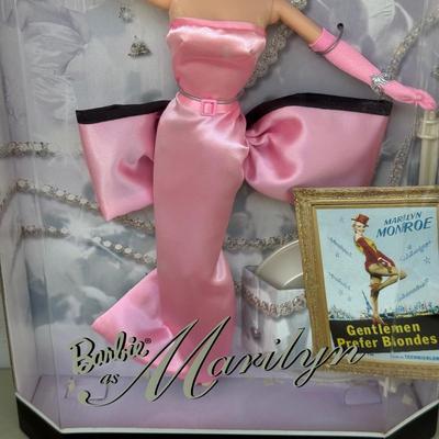 LOT 17P: NRFB Mattel Barbie Doll Marilyn Monroe Collection - The Seven Year Itch 17155, Gentlemen Prefer Blondes 17452 & 17451