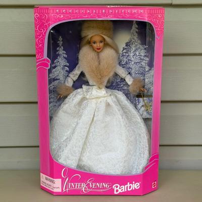 LOT 19P: NRFB Mattel Barbie Doll Special Edition Winter Fantasy 17249 & Winter Evening 19218