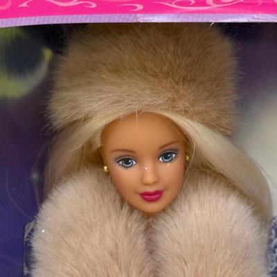 LOT 19P: NRFB Mattel Barbie Doll Special Edition Winter Fantasy 17249 & Winter Evening 19218