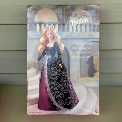 LOT 19P: NRFB Mattel Barbie Doll Special Edition Winter Fantasy 17249 & Winter Evening 19218