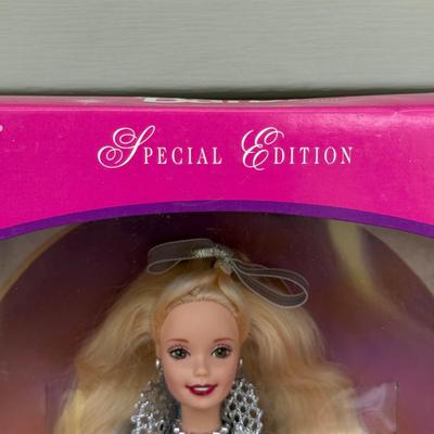 LOT 19P: NRFB Mattel Barbie Doll Special Edition Winter Fantasy 17249 & Winter Evening 19218