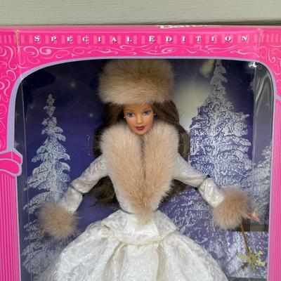 LOT 19P: NRFB Mattel Barbie Doll Special Edition Winter Fantasy 17249 & Winter Evening 19218