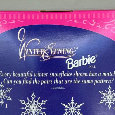LOT 19P: NRFB Mattel Barbie Doll Special Edition Winter Fantasy 17249 & Winter Evening 19218