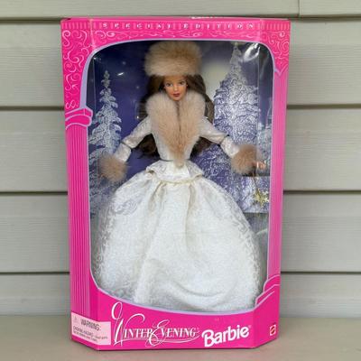 LOT 19P: NRFB Mattel Barbie Doll Special Edition Winter Fantasy 17249 & Winter Evening 19218