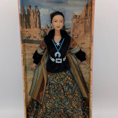 LOT 20P: NRFB Mattel Barbie Collector Edition Dolls Of the World, Princess of the Navajo, 2004 ID # B8956, A Beautiful Addition to Any...