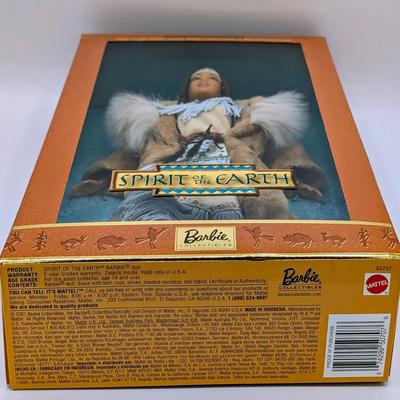 LOT 22P: NRFB Mattel Barbie Collector Edition, Spirit of the Earth, 2001 ID # 50707, Just Gorgeous In Every Detail!