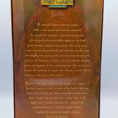 LOT 22P: NRFB Mattel Barbie Collector Edition, Spirit of the Earth, 2001 ID # 50707, Just Gorgeous In Every Detail!
