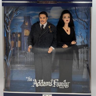 LOT 24P: NRFB Mattel Barbie Collectibles, The Addams Family Gift Set, 2000 ID # 27276, Cara Mia!