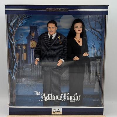 LOT 24P: NRFB Mattel Barbie Collectibles, The Addams Family Gift Set, 2000 ID # 27276, Cara Mia!