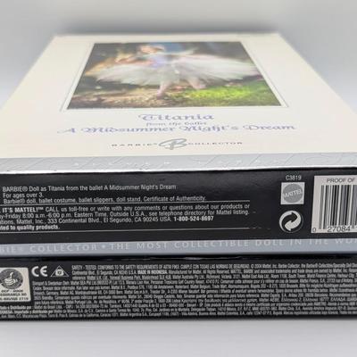 LOT 30P: NRFB Mattel Barbie Collector Edition Doll, A Midsummer Night's Dream Titania, 2004 ID # C3819, I Wouldn't Slumber on...
